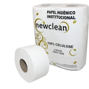 Papel Higiênico Rolão Ecominas 300m – 100% Celulose (Fardo com 8 Rolos)