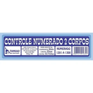 Talão Dois Corpos Tamoio – 2 Vias – 50 Jogos – Unidade