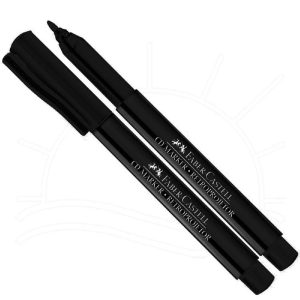 Caneta Retroprojetor Faber-Castell Ponta Média Preta – Unidade