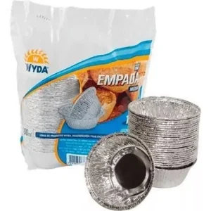 Forma de Alumínio para Empada Média 100ml – Pacote com 100