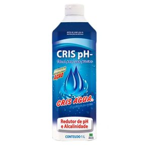 Redutor de pH e Alcalinidade Líquido Cris Água 1L – Corretor de Água Alcalina – Ação Rápida