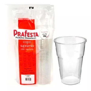 Copo Supremo Prafesta 300ml Cristal – pacote com 40