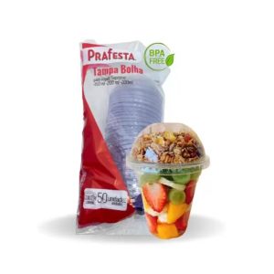 Tampa Bolha Prafesta para Potes 150, 200 e 300ml – Pacote com 50