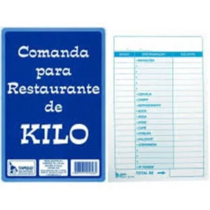 Talão de Comanda para Restaurante Tamoio – 100 Folhas – Unidade
