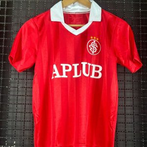 Camisa Internacional 1988 retrô licenciada vermelha infantil