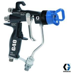 Graco – Pistola G40, ponteira, chicote de 2 m, fluido Superflex e kit de mangueira de ar 7,5 m (entregue com 262932 + 24u578)