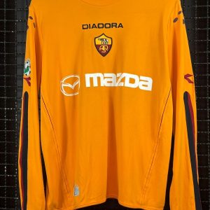 Camisa Roma Diadora 2003 Emerson terceiro uniforme mangas longas