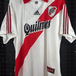 Camisa River Plate Adidas 1999 Leonardo Astrada autografada