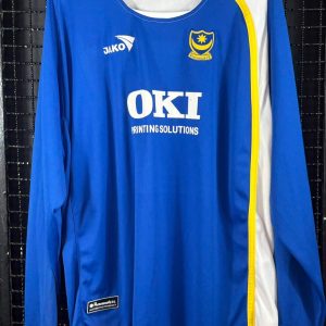 Camisa Portsmouth Jako 2004 Dalessandro autografada mangas longas