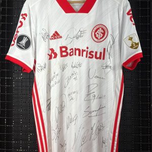 Camisa Internacional Adidas 2020 Libertadores da América Rodrigo Moledo autografada elenco