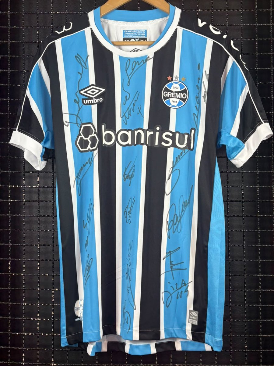 Camisa Grêmio Umbro 2023 Kannemann tricolor autografada - Image 2